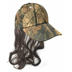 Camouflage Billy Ray Hat with Brown Hair